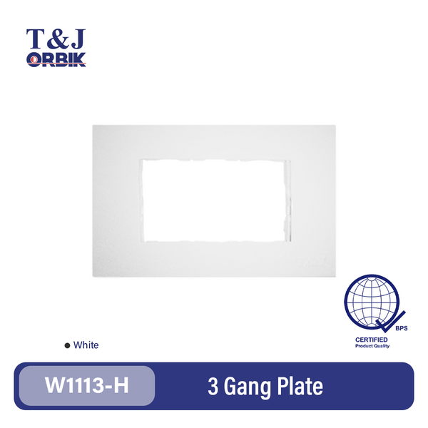 T&J ORBIK 3 Gang Plate