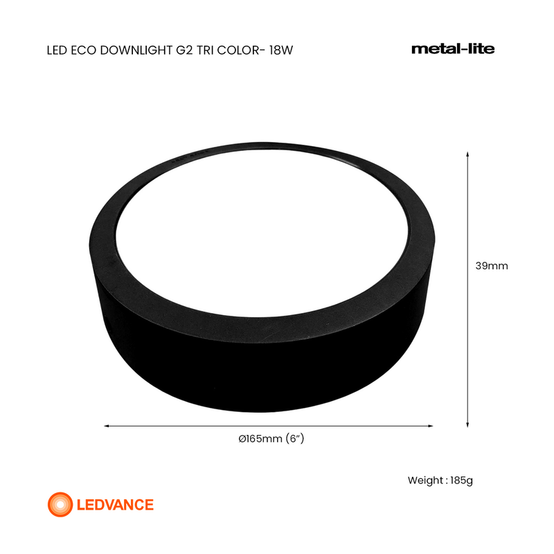 LEDVANCE Eco Downlight G2 Tri Color 18W Surface Mounted