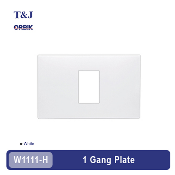 T&J ORBIK 1 Gang Plate