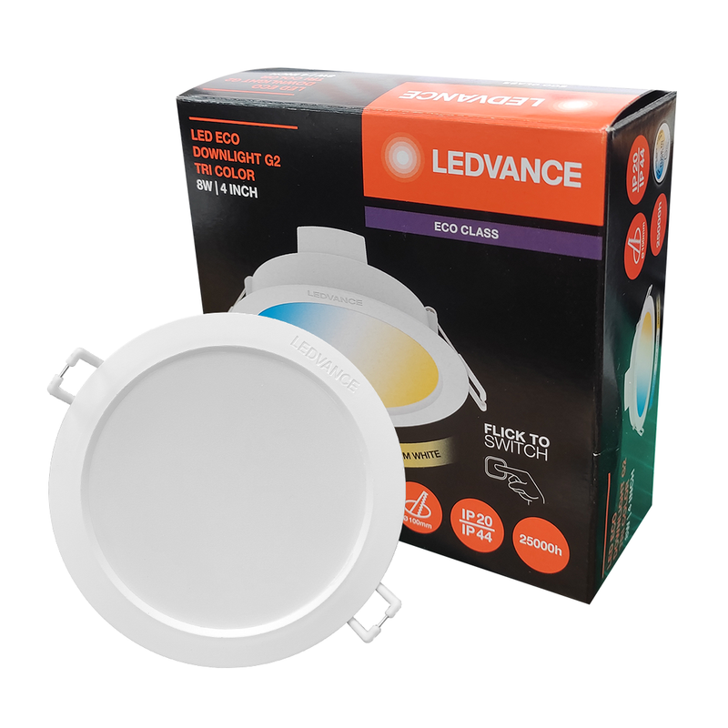 LEDVANCE Eco Downlight G2 Tri Color 8W Round