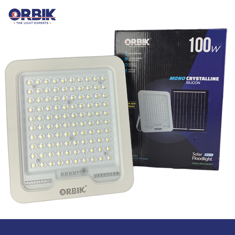 ORBIK SOLAR LED FLOODLIGHT 100W - NEW