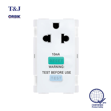 T&J Orbik W8416VRCD Socket with RCD Protection